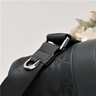 Dior Saddle Messenger Black Structured Rectangular Silhouette Tonal Monogram Canvas Messenger Bag 5