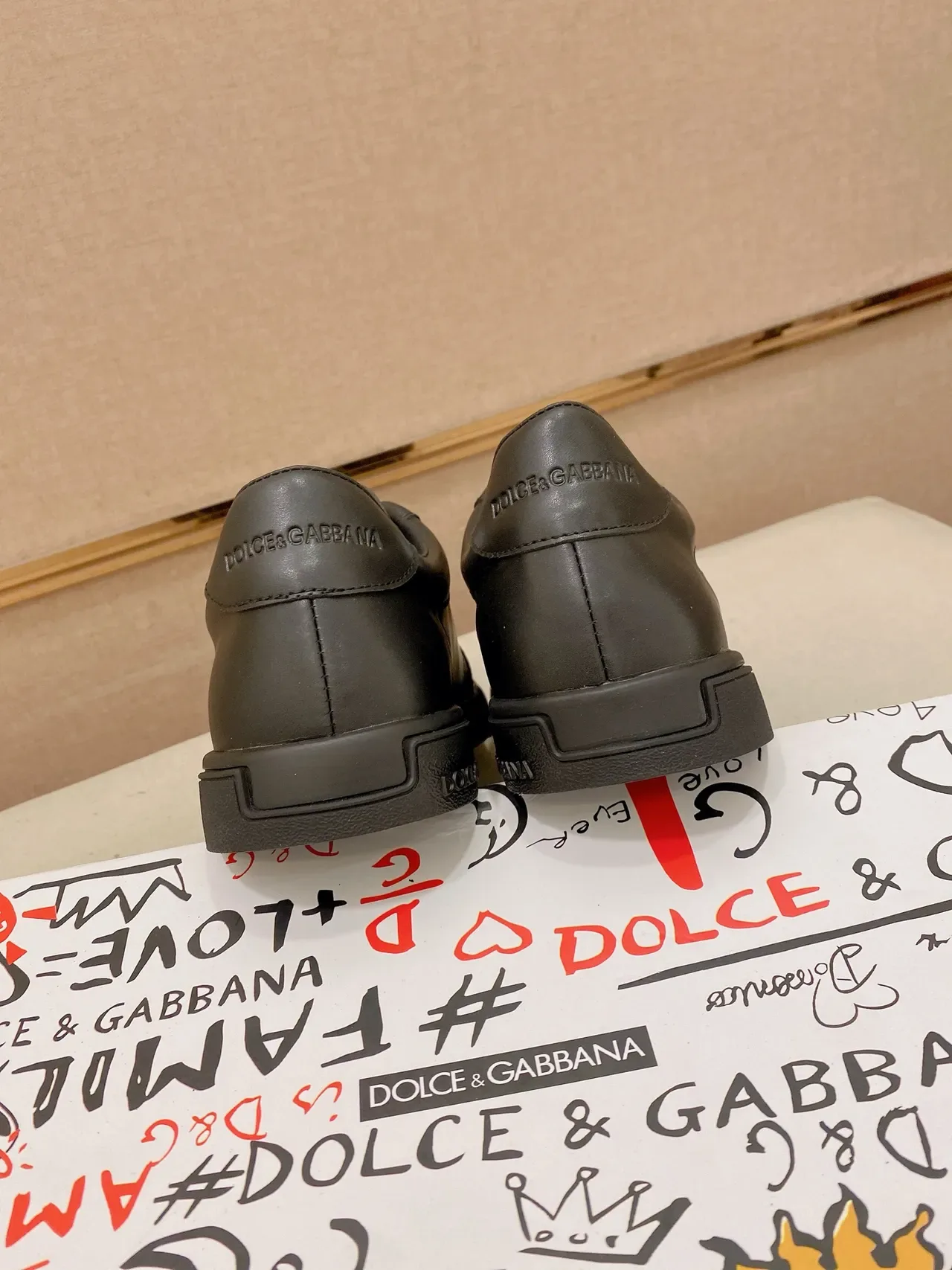 Dolce & Gabbana Tênis Lifestyle Pretos de Couro-Camurça com Painéis Low-Top 3