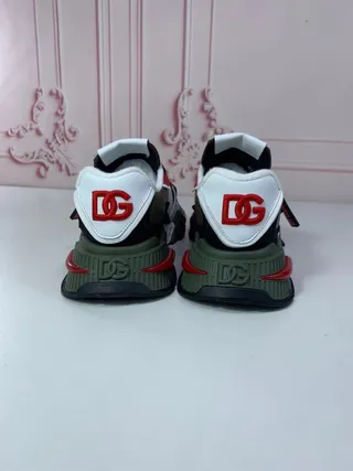Dolce & Gabbana NS1 White Red Platform Sole Multi-Color Panel Construction Chunky Sneakers 4