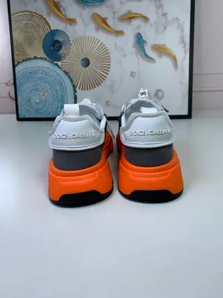 Dolce & Gabbana Orange Black Sole Oversized DG Monogram Chunky Sneakers 3