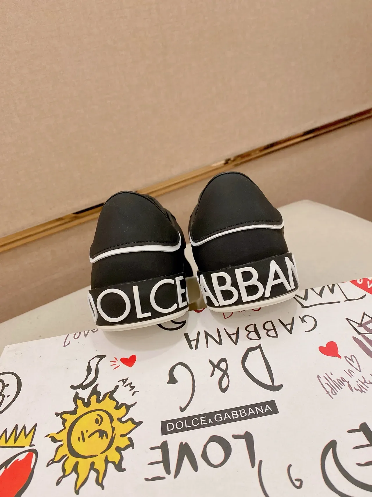 Dolce & Gabbana حذاء أسود من السويد والنايلون للأسلوب الحياتي 3