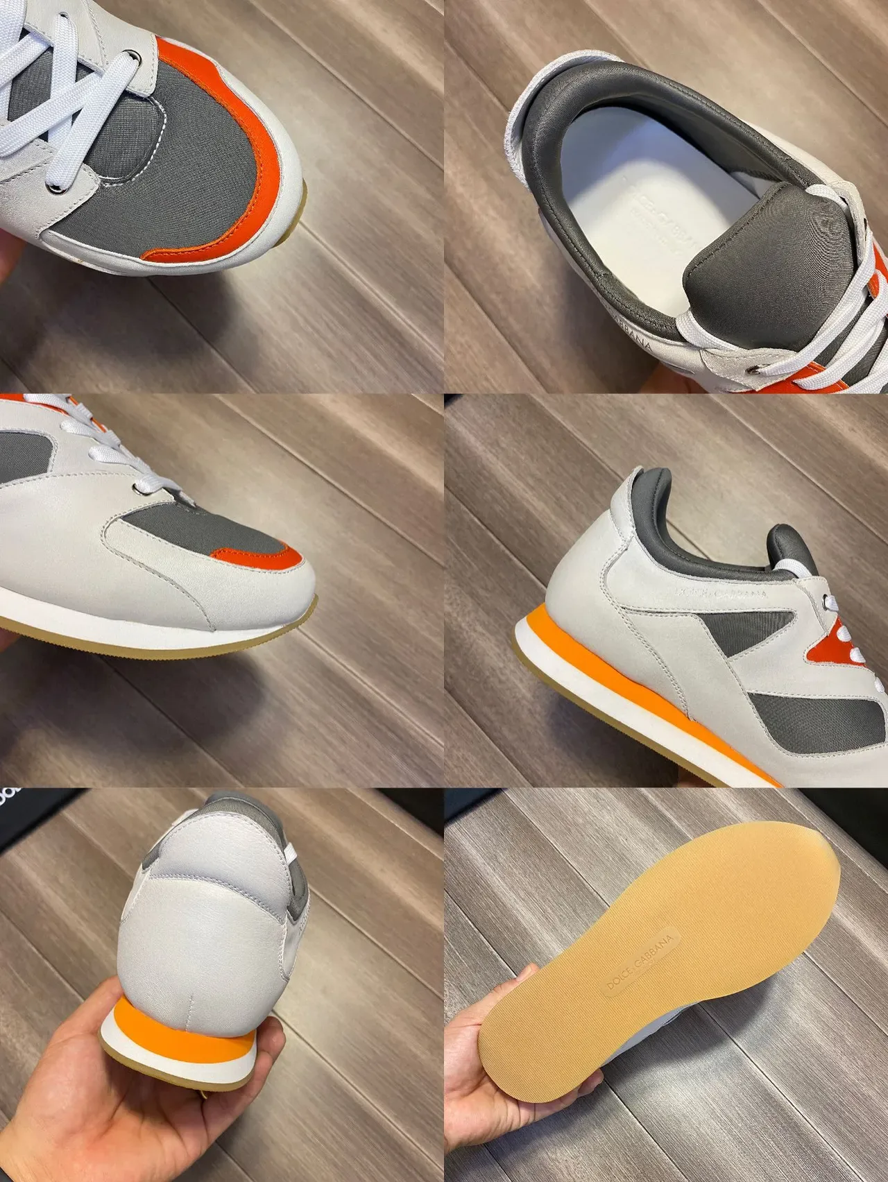 Dolce & Gabbana Sneakers Lifestyle en Cuir Bloqué en Couleur à Talon Bas 2