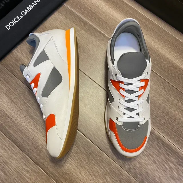 Dolce & Gabbana Sneakers Lifestyle en Cuir Bloqué en Couleur à Talon Bas 7