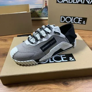 Dolce & Gabbana Gray and White Mesh Lifestyle Sneaker