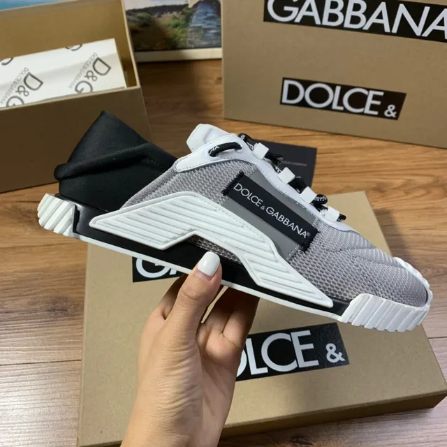 Dolce & Gabbana Gray and White Mesh Lifestyle Sneaker 5