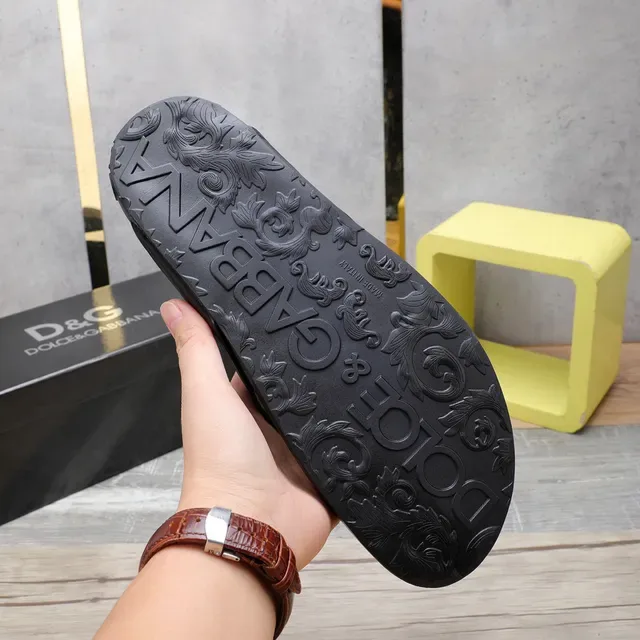 Dolce & Gabbana Logo Strap Black Slippers 2