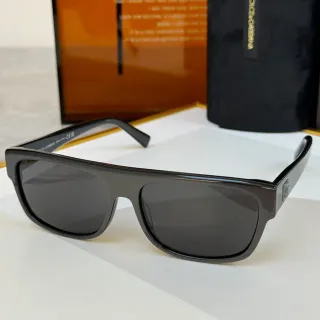 Dolce & Gabbana NS1 Glossy Black Rectangular Sunglasses