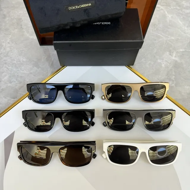 Dolce & Gabbana NS1 Glossy Black Rectangular Sunglasses 4