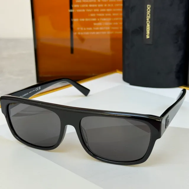 Dolce & Gabbana NS1 Glossy Black Rectangular Sunglasses 6