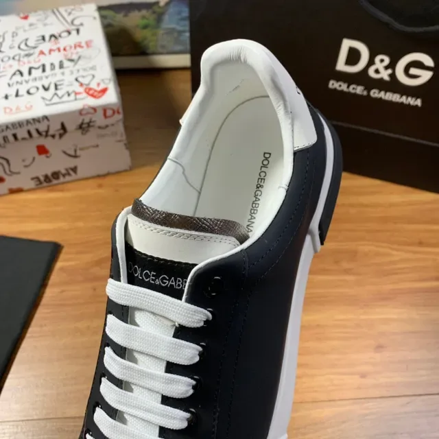 Dolce & Gabbana Portofino White and Black Lifestyle Sneakers 2