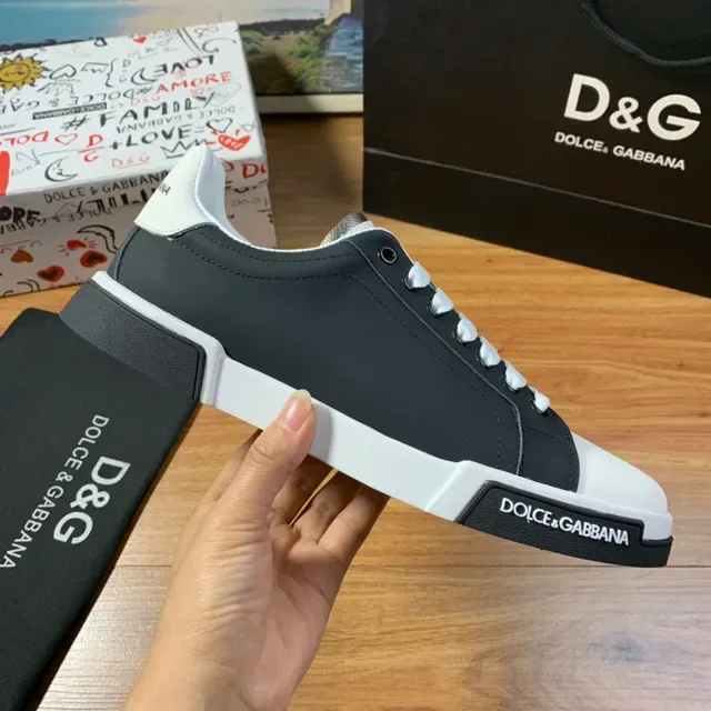 Dolce & Gabbana Portofino White and Black Lifestyle Sneakers 3
