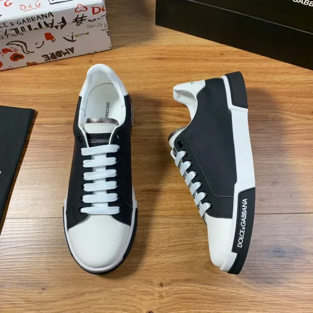 Dolce & Gabbana Portofino White and Black Lifestyle Sneakers 5