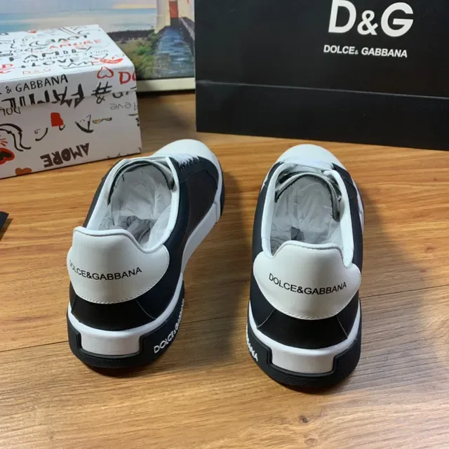 Dolce & Gabbana Portofino White and Black Lifestyle Sneakers 7