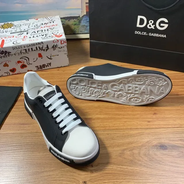 Dolce & Gabbana Portofino White and Black Lifestyle Sneakers 8