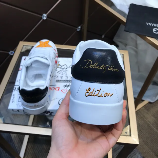 Dolce & Gabbana Sicily 白色 多色 涂鸦印花 低帮 生活方式 运动鞋 6