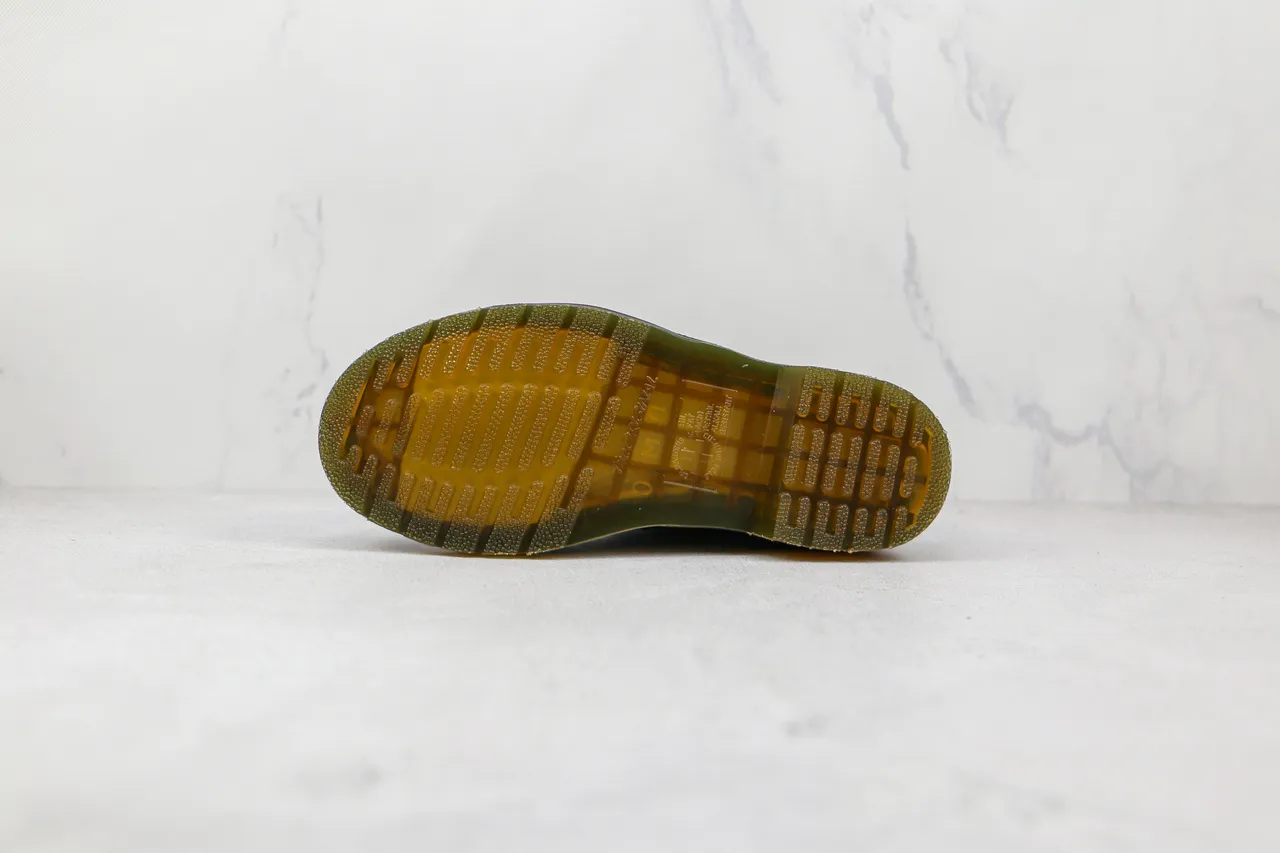 Dr. Martens 1460 Black Smooth Leather Yellow Stitch Martin Boots 3