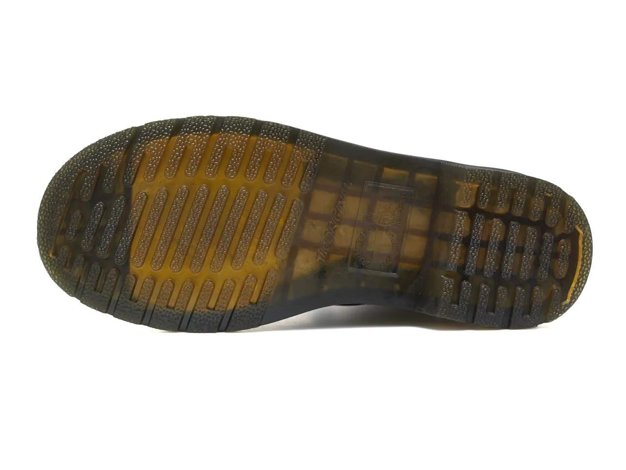 Dr. Martens 1460 Botas de couro preto macio com costuras amarelas estilo Martin 6
