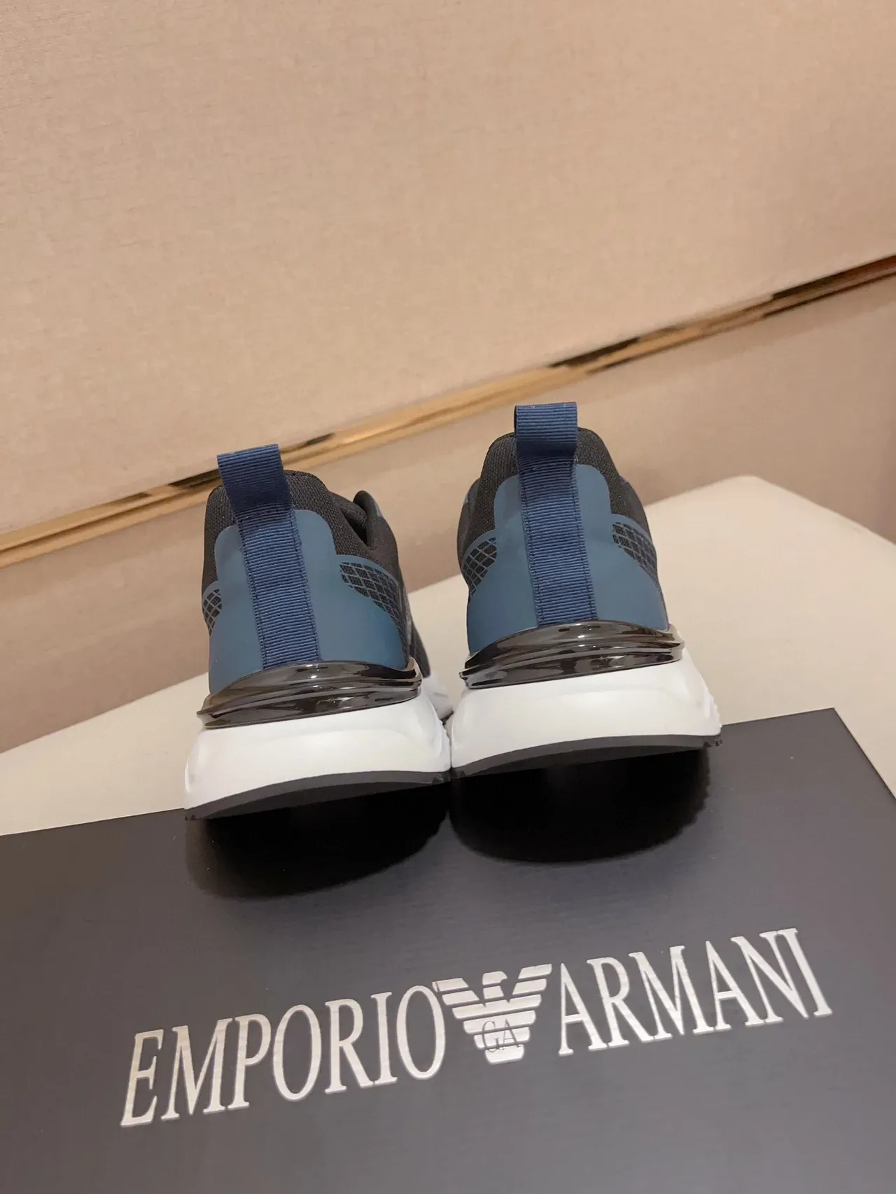 Emporio Armani EA7 Mesh and Blue Accent Lifestyle Sneakers 8