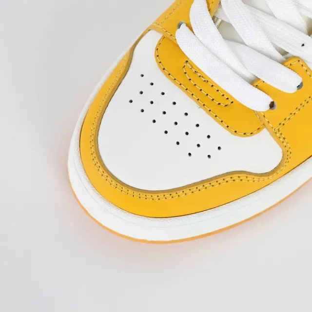 Fendi FF Court Chaussures Lifestyle Jaune et Blanc 5