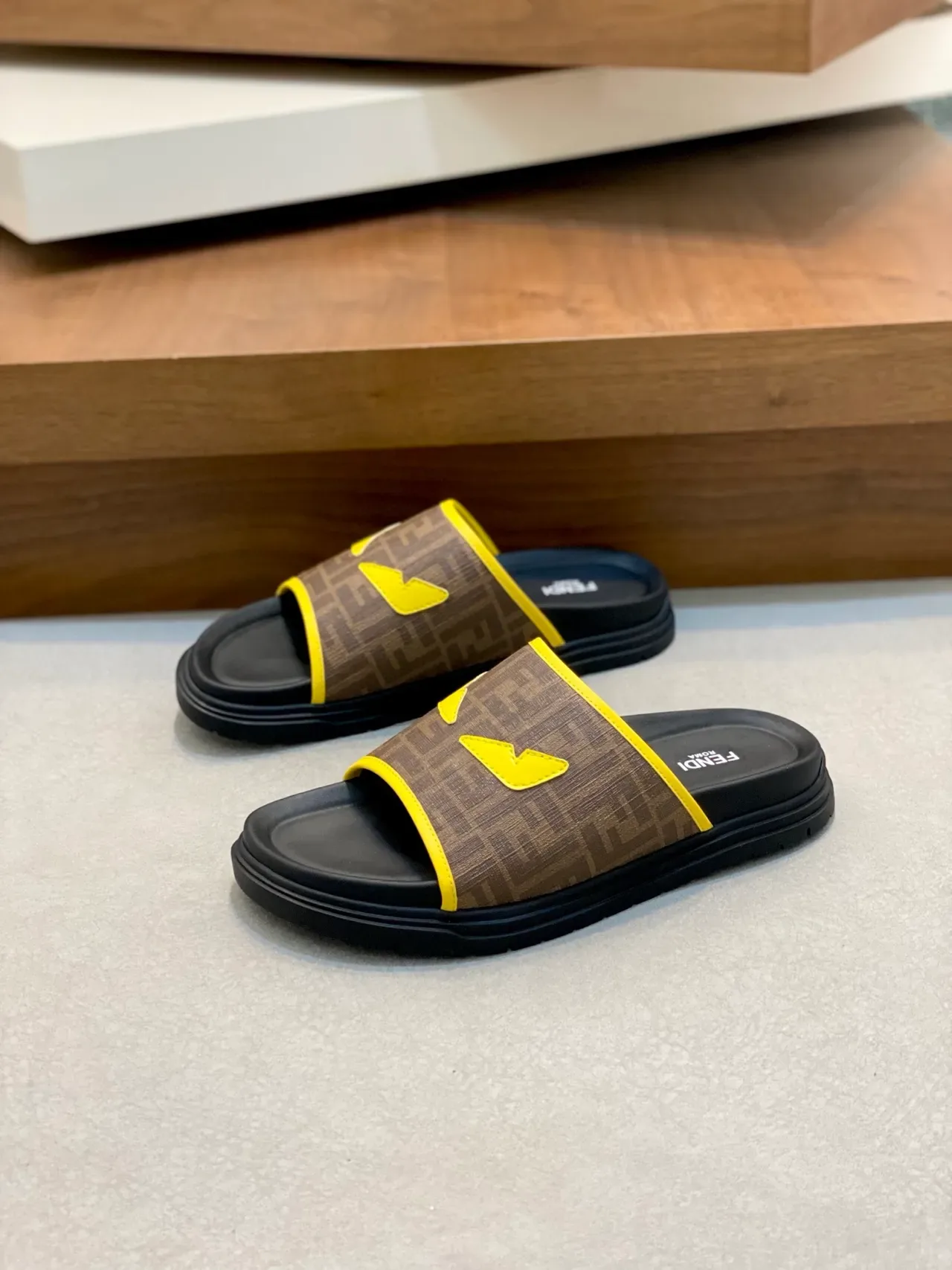 Fendi FF Monogram Slide Slippers 4