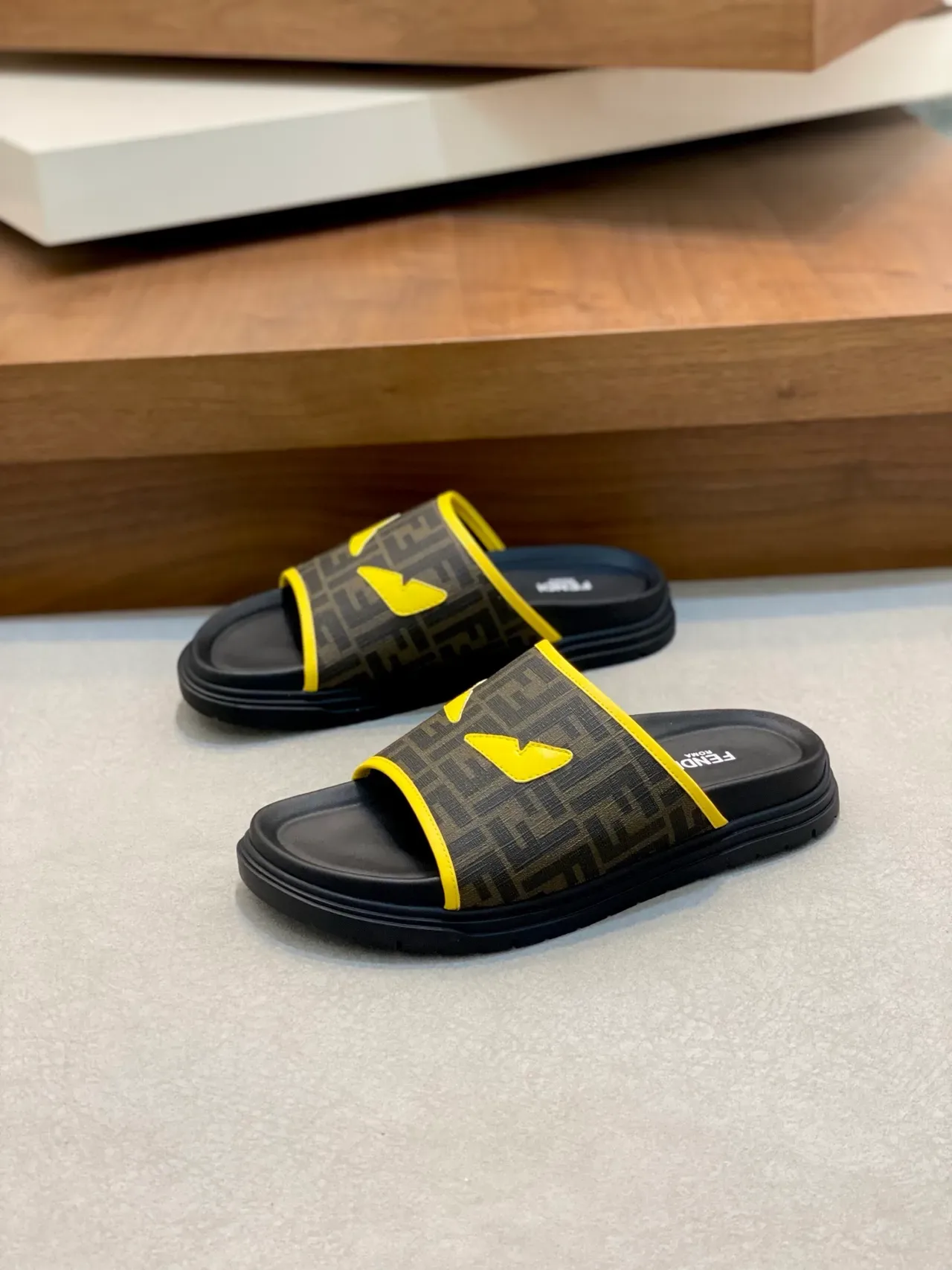 Fendi FF Monogram Slide Slippers 6