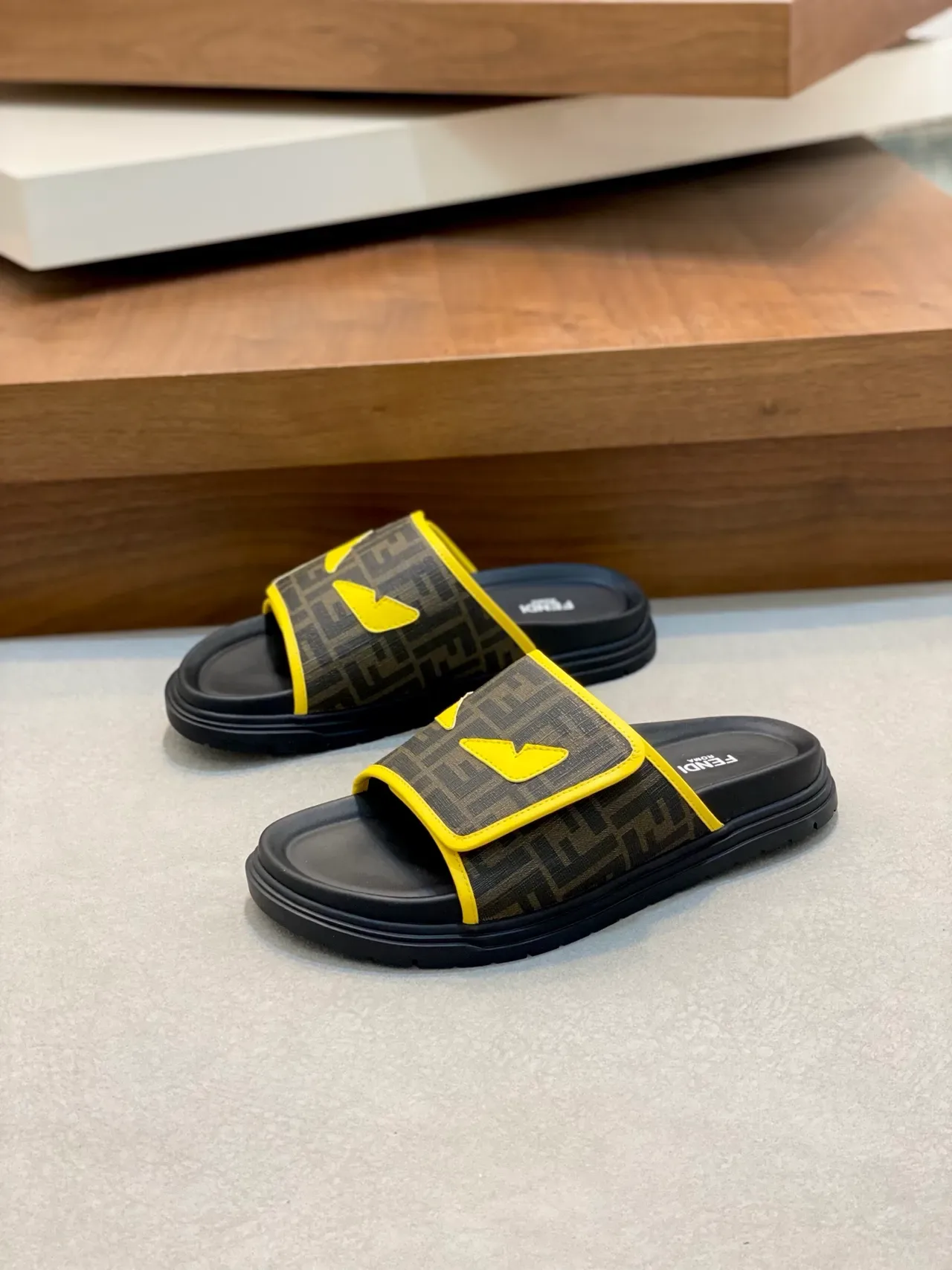 Fendi FF Monogram Slide Slippers 7