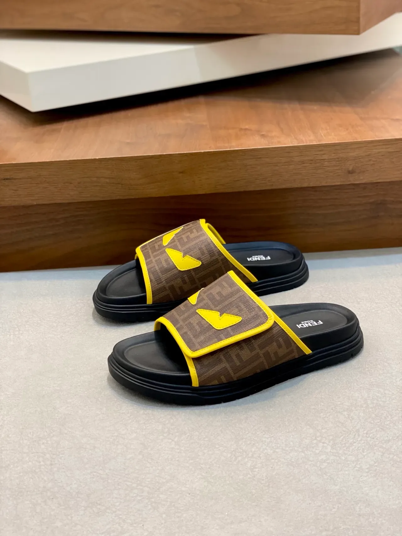 Fendi FF Monogram Slide Slippers 8