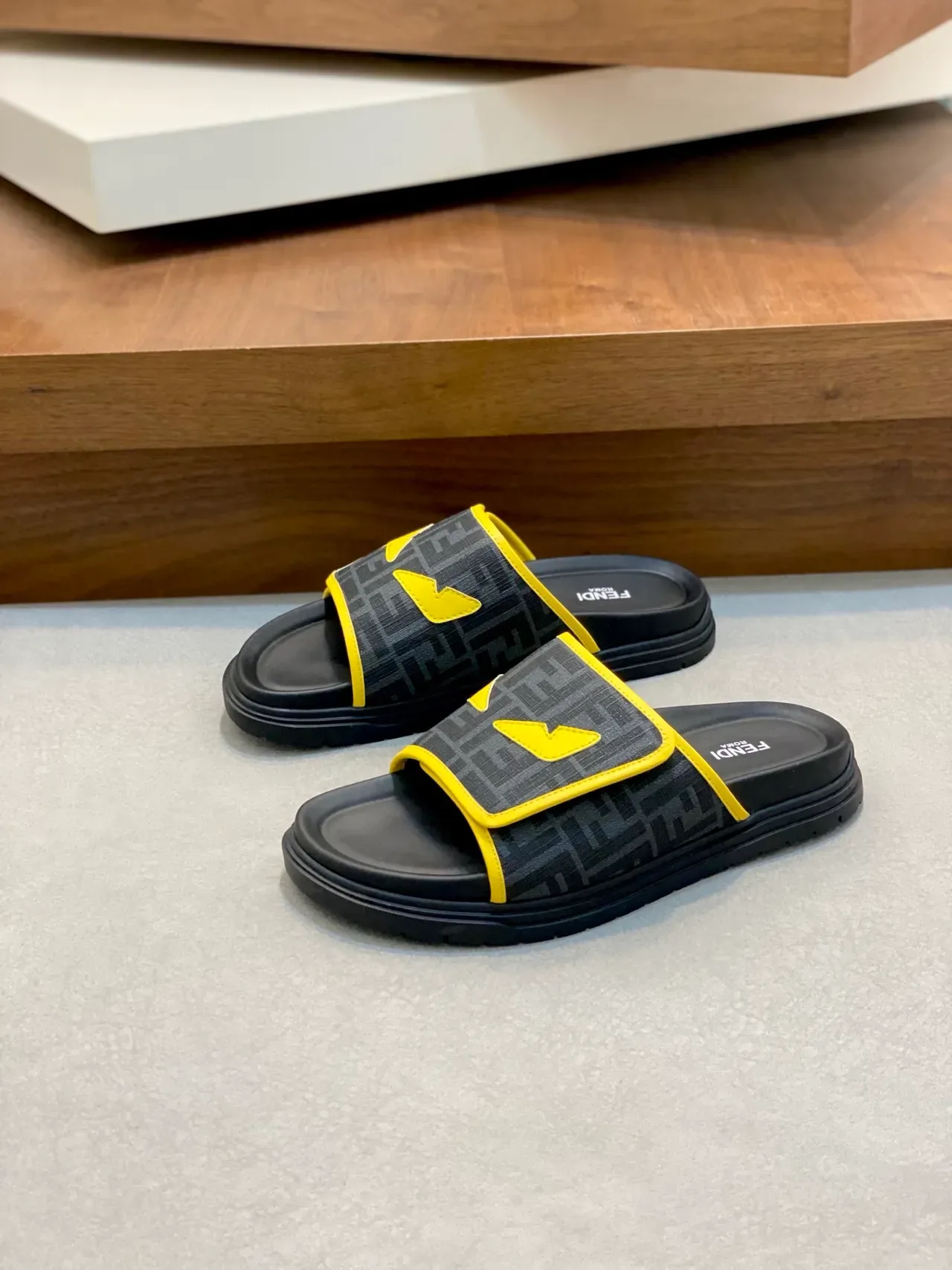Fendi FF Monogram Slide Slippers 9