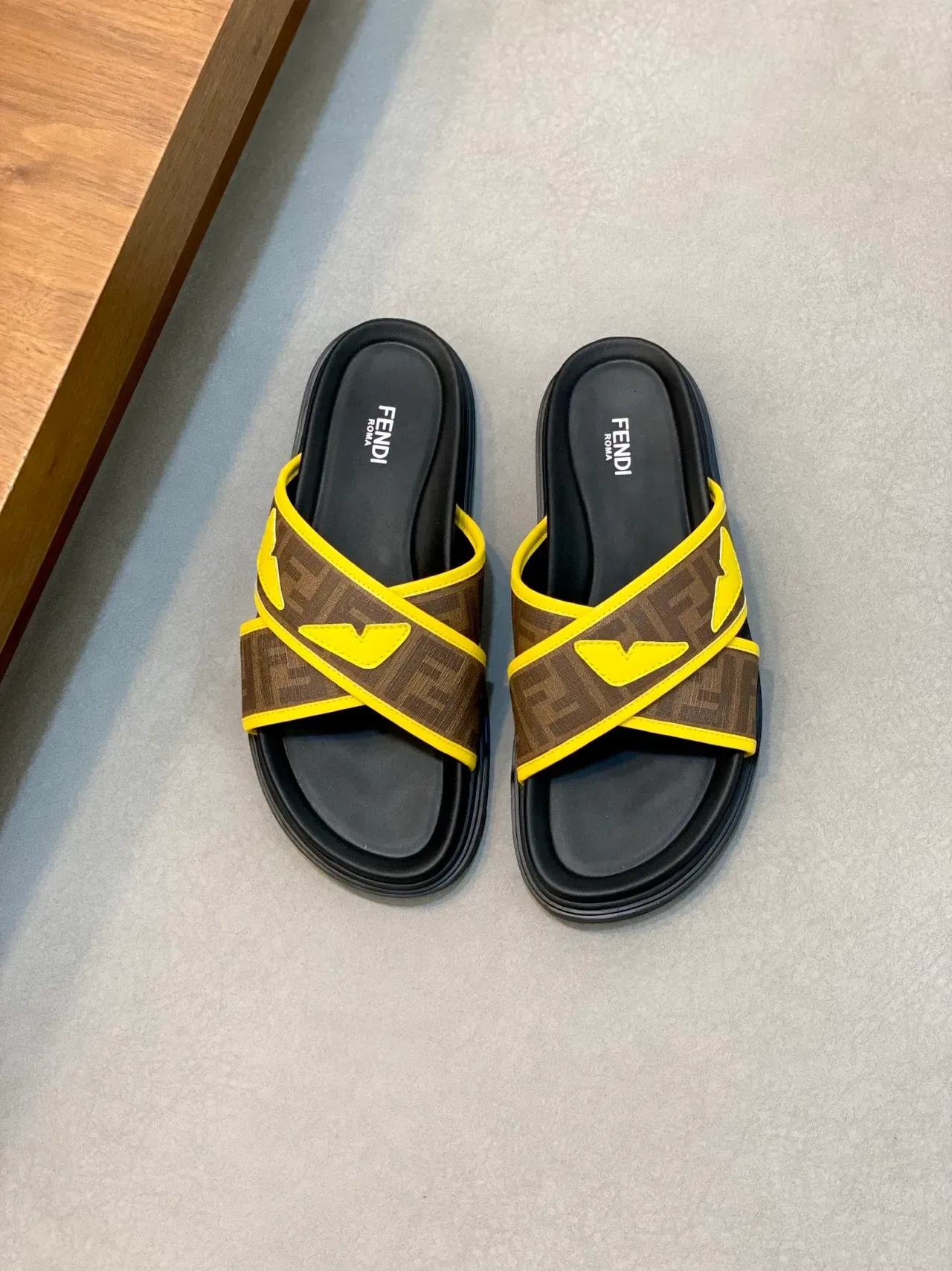 Fendi FF Monogram Slide Slippers 22