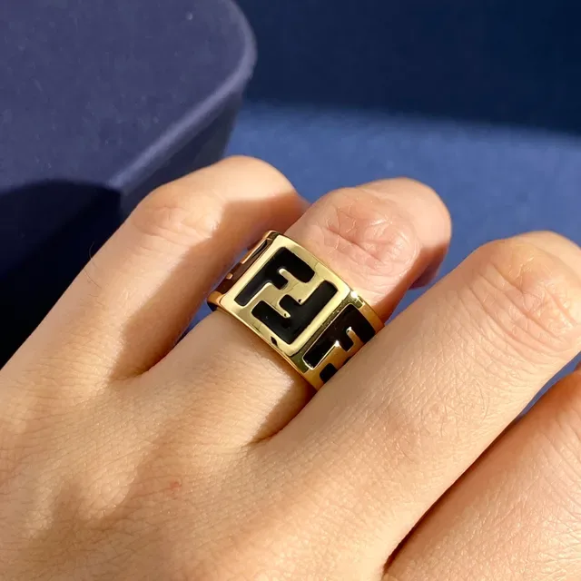 Bracelet Fendi Or Noir Monogram FF 2