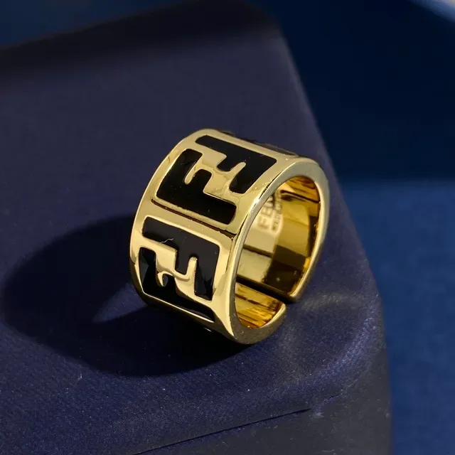 Bracelet Fendi Or Noir Monogram FF 8