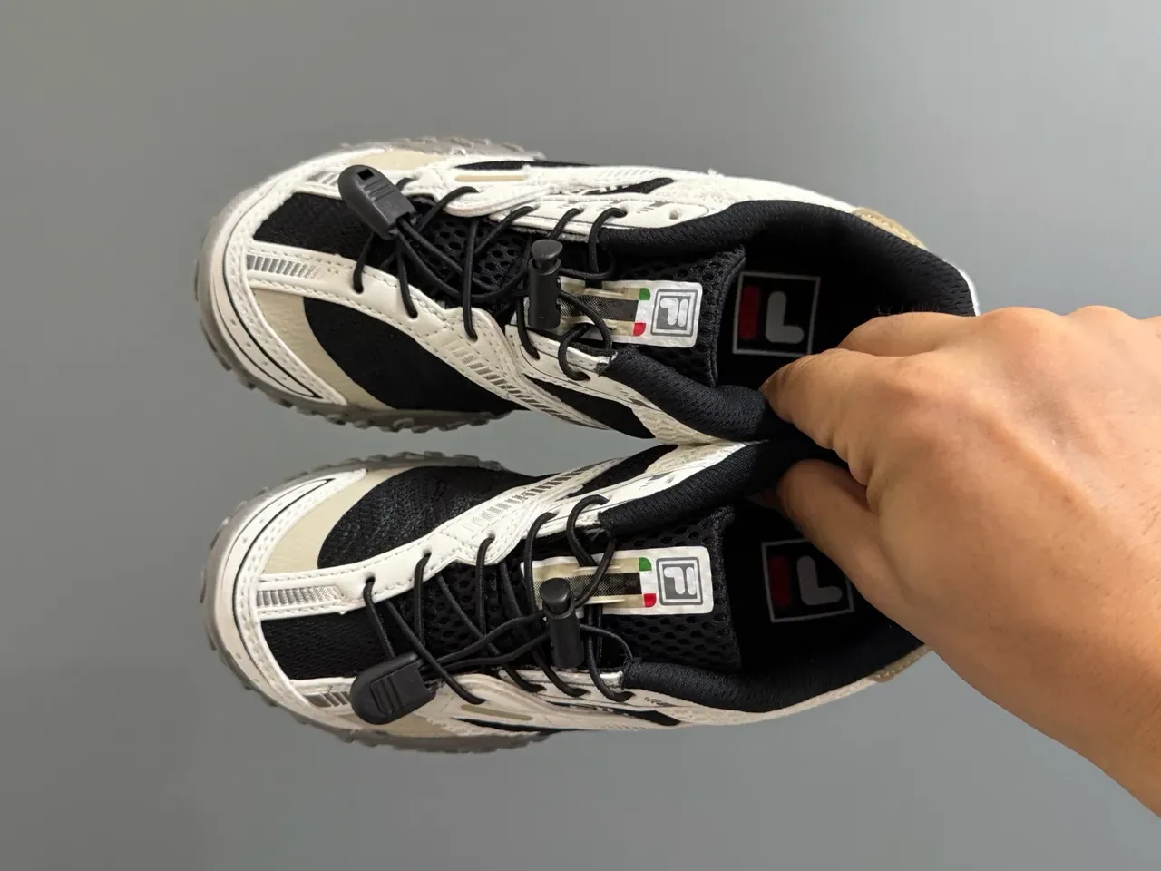Fila White Black Mesh And Synthetic Overlay Upper Aggressive Lug Outsole Sneakers 3