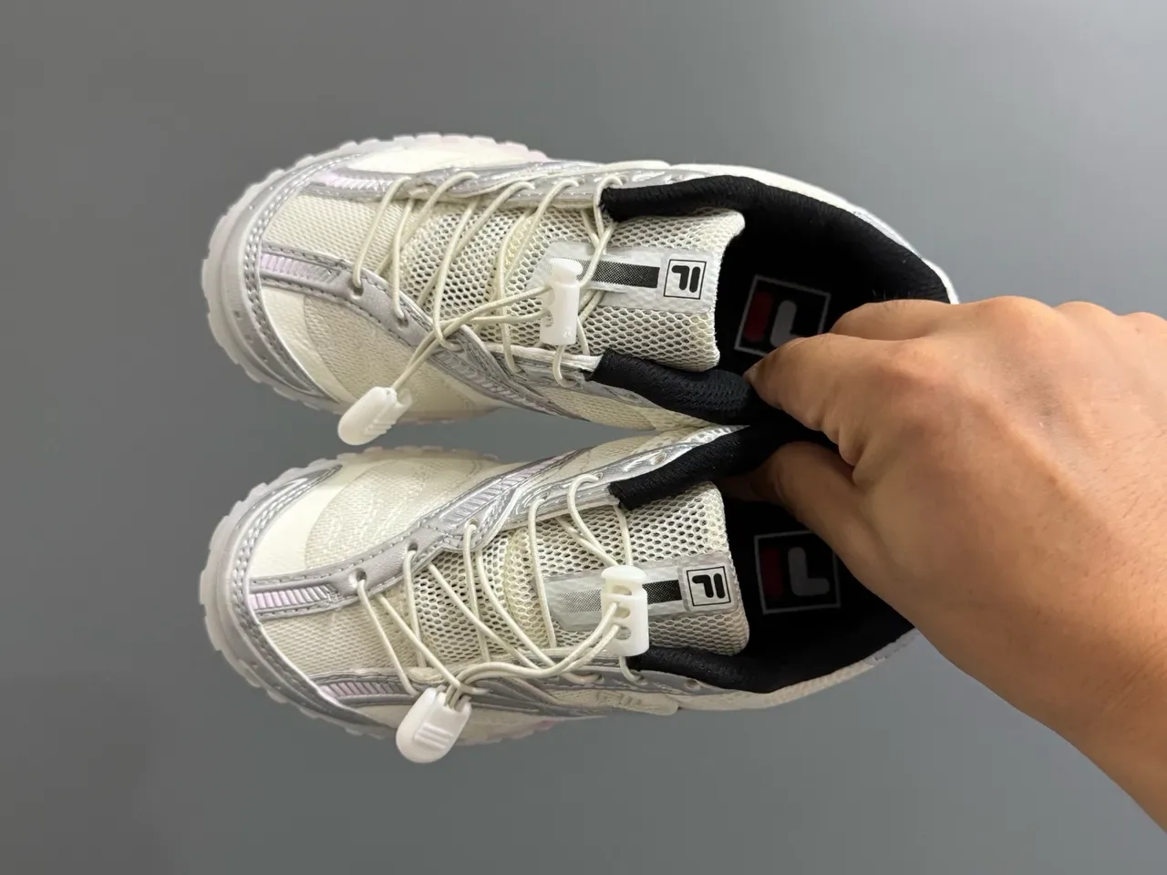 Fila White Black Mesh And Synthetic Overlay Upper Aggressive Lug Outsole Sneakers 12