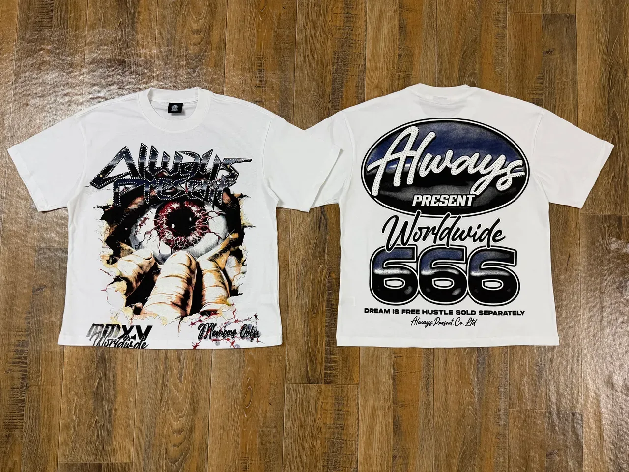Always Present Worldwide 666 Graphic Print T-Shirt 4