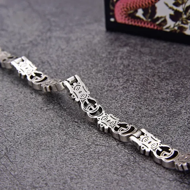 Antique Silver Floral Turquoise Inlay Buckle Bracelet 2