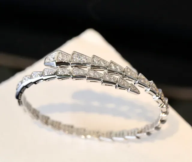 Articulated Geometric Pavé-Set Stone Silver-Tone Bracelet 5