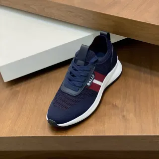 Bally Zapatillas Lifestyle Navy Red con Upper de Malla, Low-Top, con Cordones