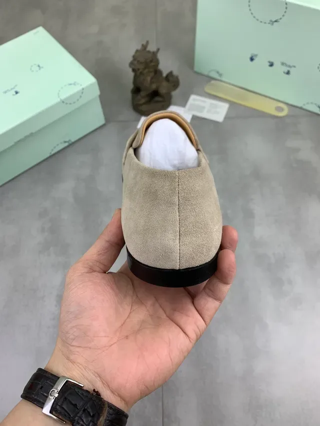 Beige Black Suede Penny Strap Loafer 3
