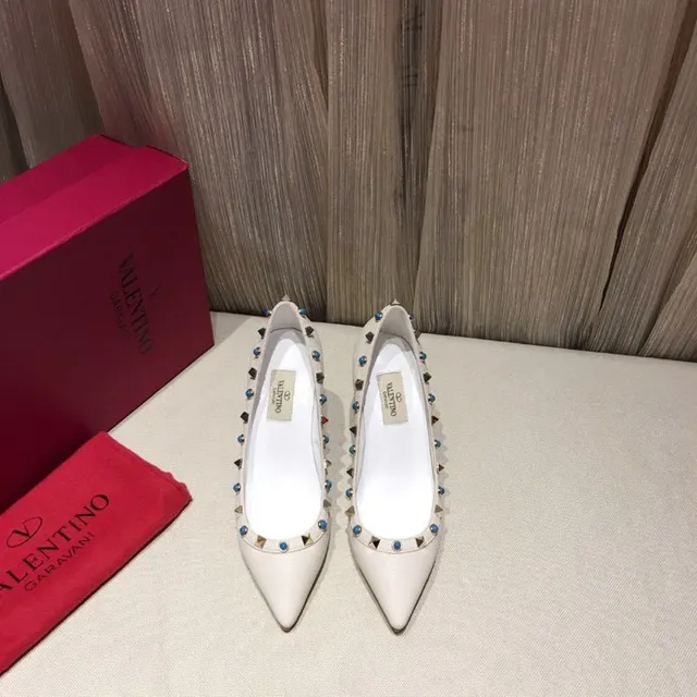 Beige Blue Pointed-Toe Heel Stiletto 2