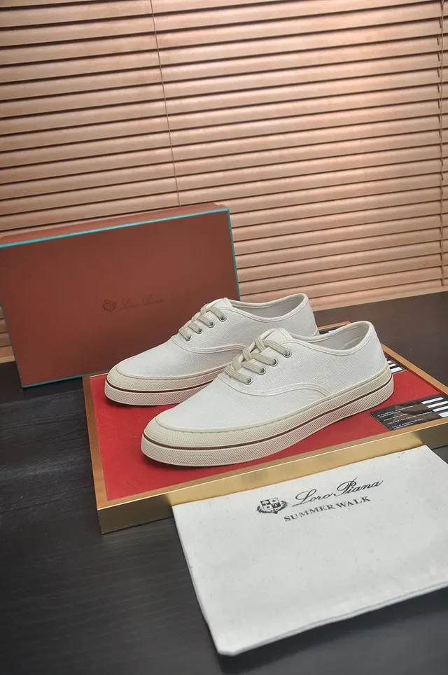 Beige Brown Low-Top Lace-Up Canvas Shoes 4