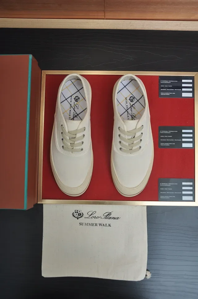 Beige Brown Low-Top Lace-Up Canvas Shoes 5