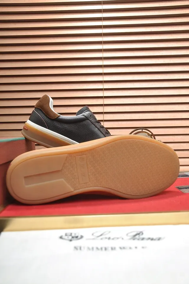 Black and Brown Leather-Suede Panelled Low-Top Gum Sole Lifestyle Sneaker 3