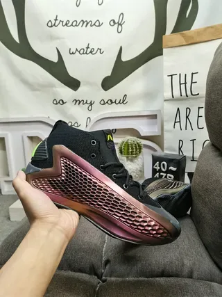 Black and Rose-Gold Honeycomb Cage High-Top Lifestyle Sneakers 5