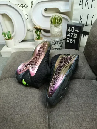 Black and Rose-Gold Honeycomb Cage High-Top Lifestyle Sneakers 6