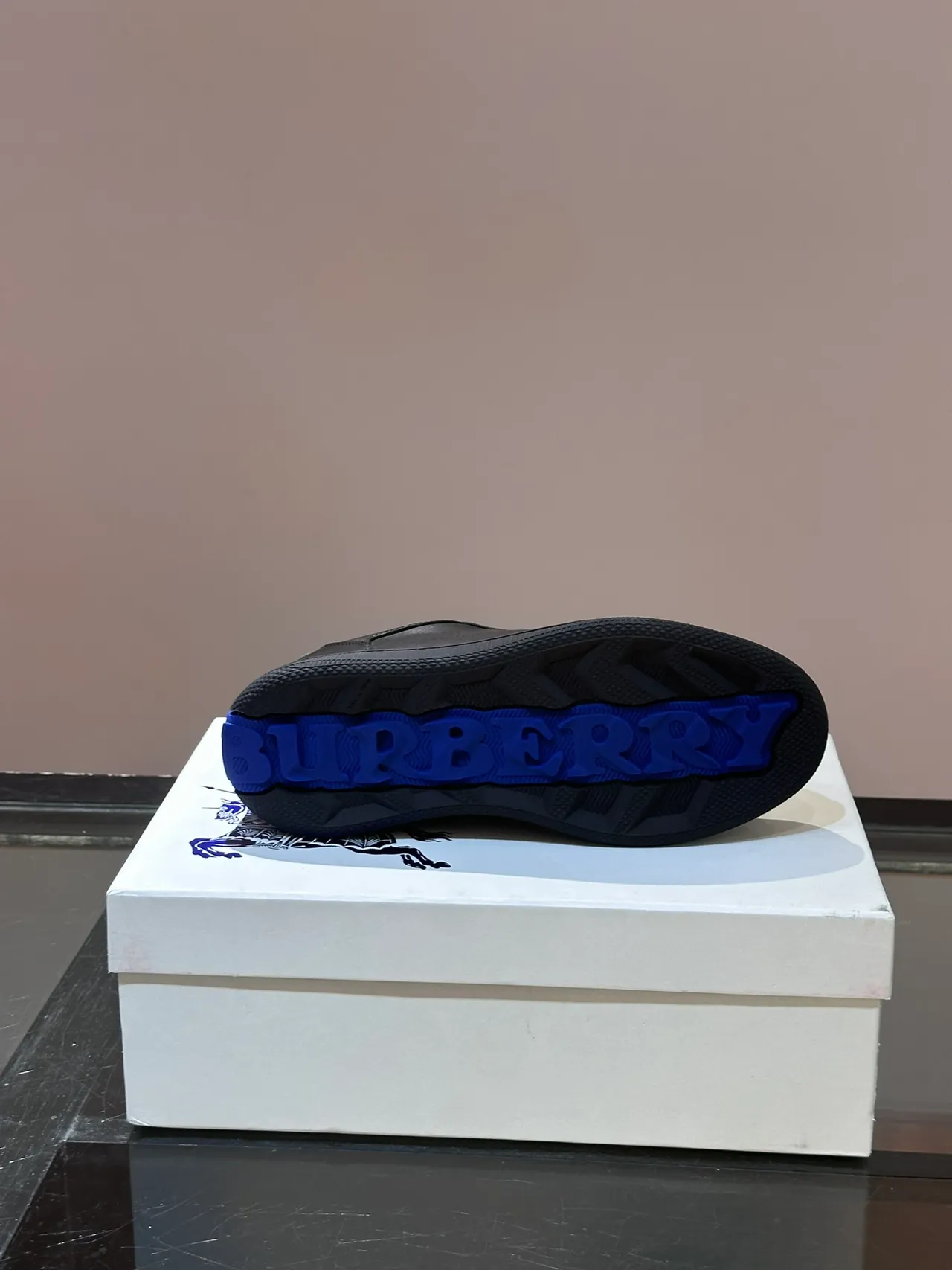 Black and Royal Blue Leather Low-Top Lifestyle Sneakers 2