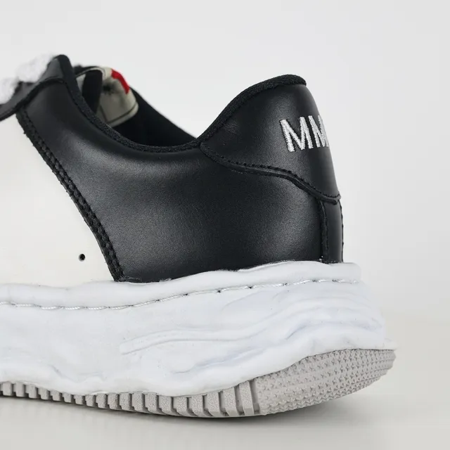 Black and White Contrast Panel Deconstructed Sole Lifestyle Sneakers 4