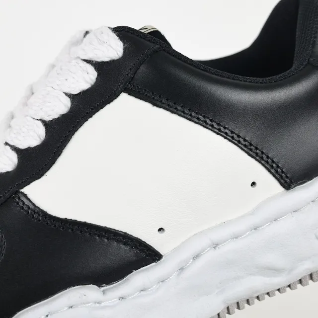 Black and White Contrast Panel Deconstructed Sole Lifestyle Sneakers 6