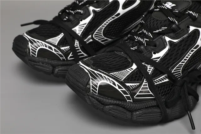 Black and White Phantom Sneaker Chunky Sneakers 4