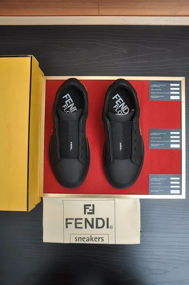 Black Beige Slip-On Padded Collar Sneakers 2