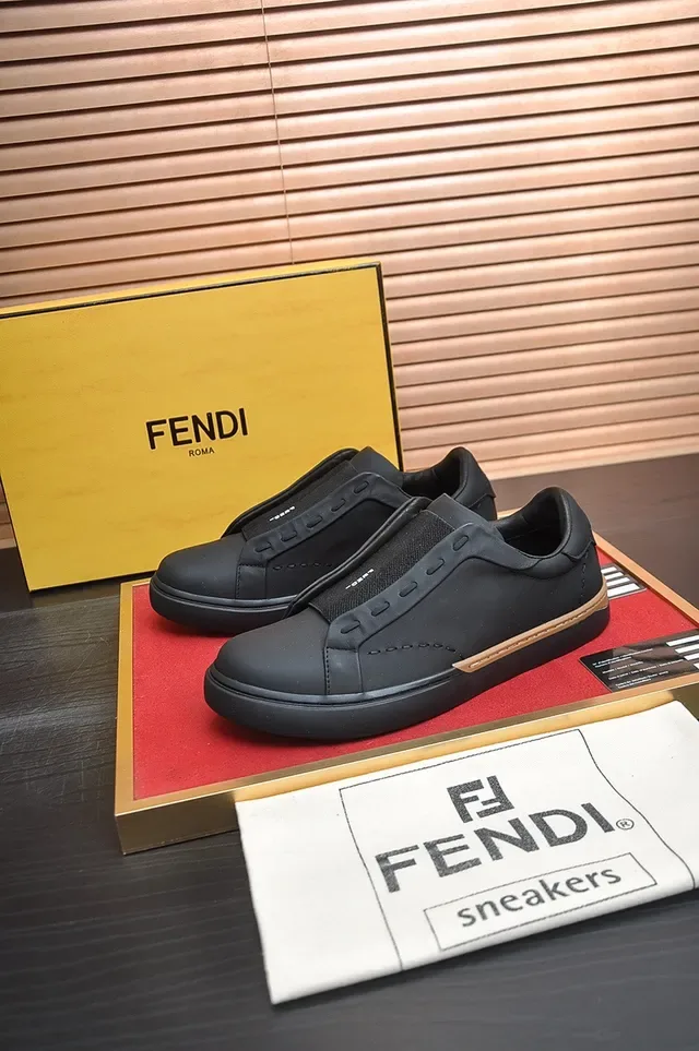 Black Beige Slip-On Padded Collar Sneakers 4